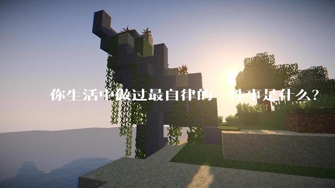 你生活中做过最自律的一件事是什么？